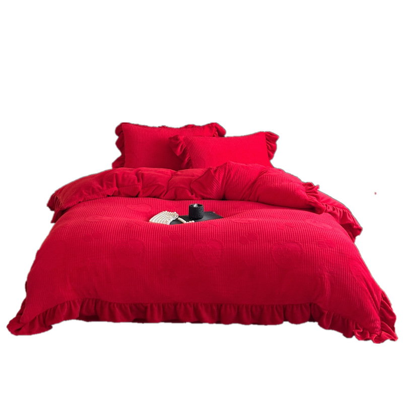 Milk fiber wedding bedding, 4-piece