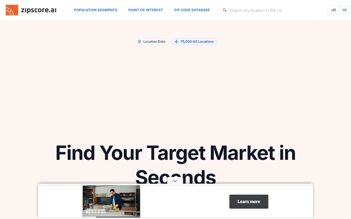 Captura de Zipscore AI