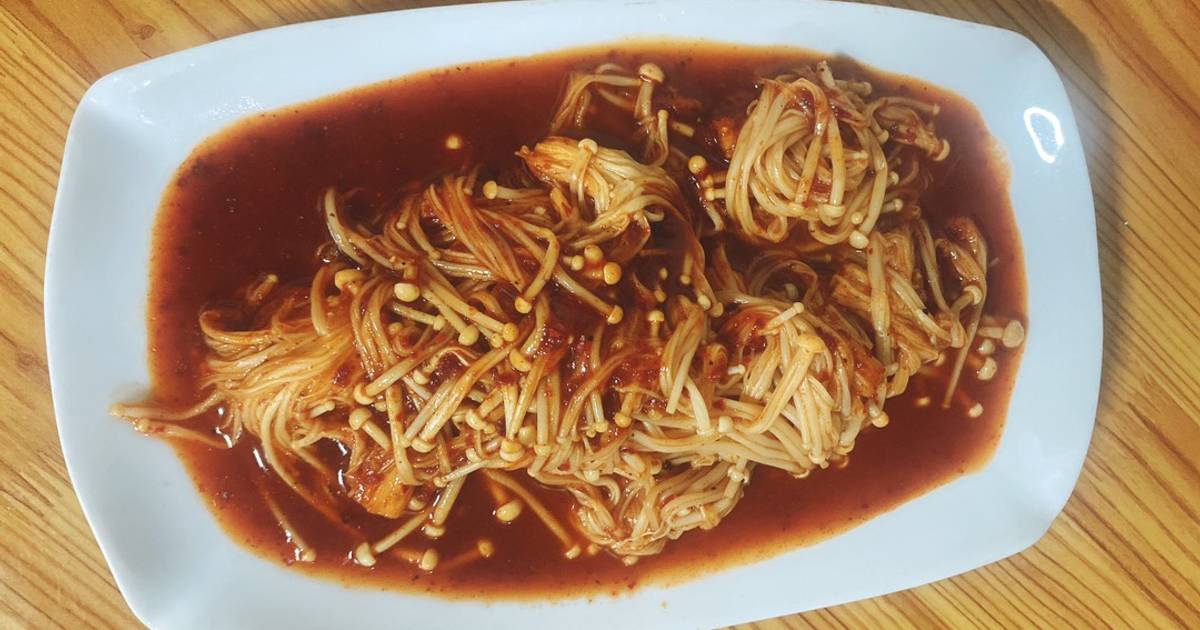 Nấm kim chấm xốt ớt