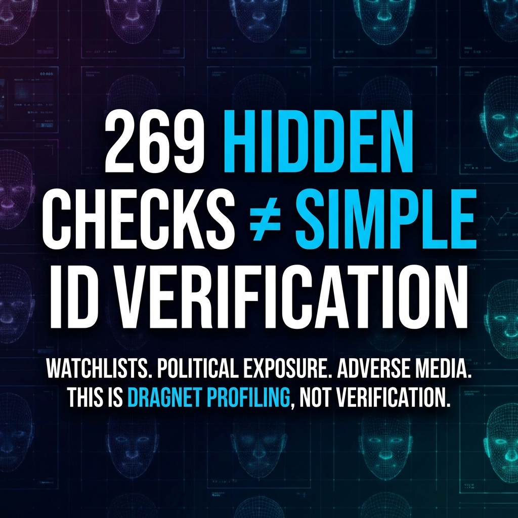 269 Hidden Checks: When "ID Verification" Becomes Dragnet Profiling