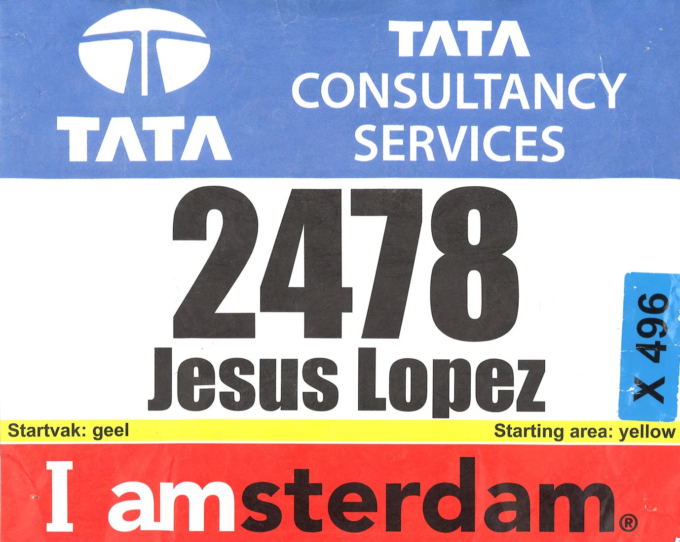 Dorsal de Amsterdam Marathon