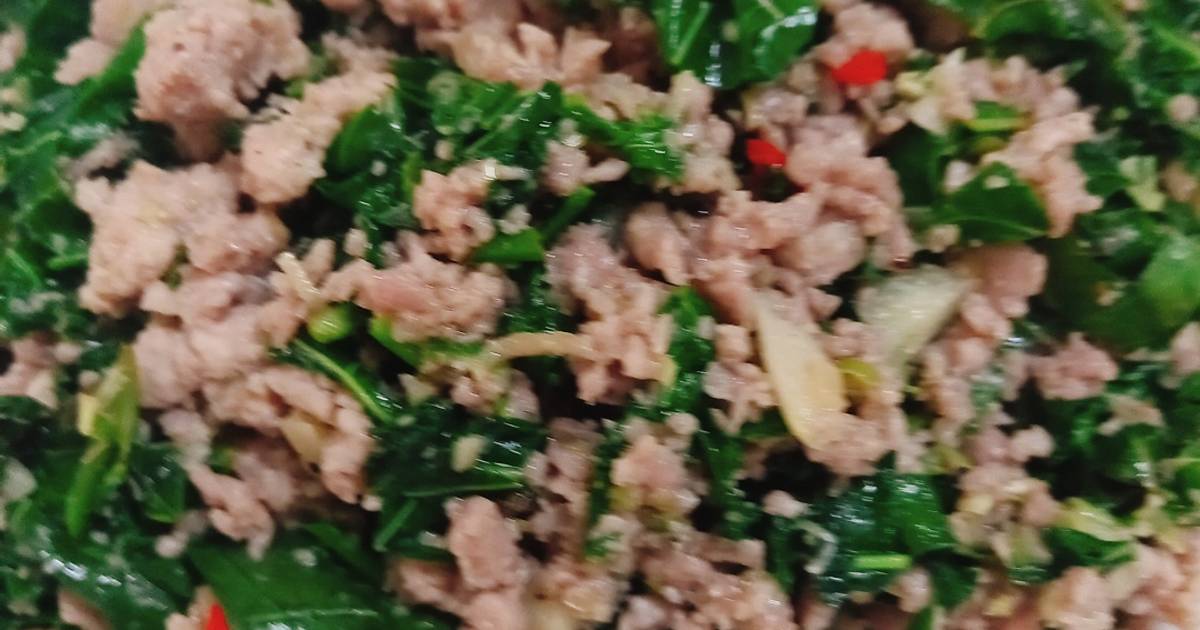 Thịt bằm rang lá cách