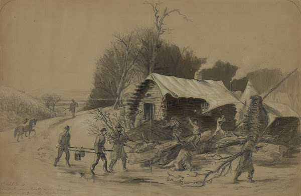 8th NJV Camp near Matawoman Creek on the Potomac Charles Co Md Gen Hookers divis