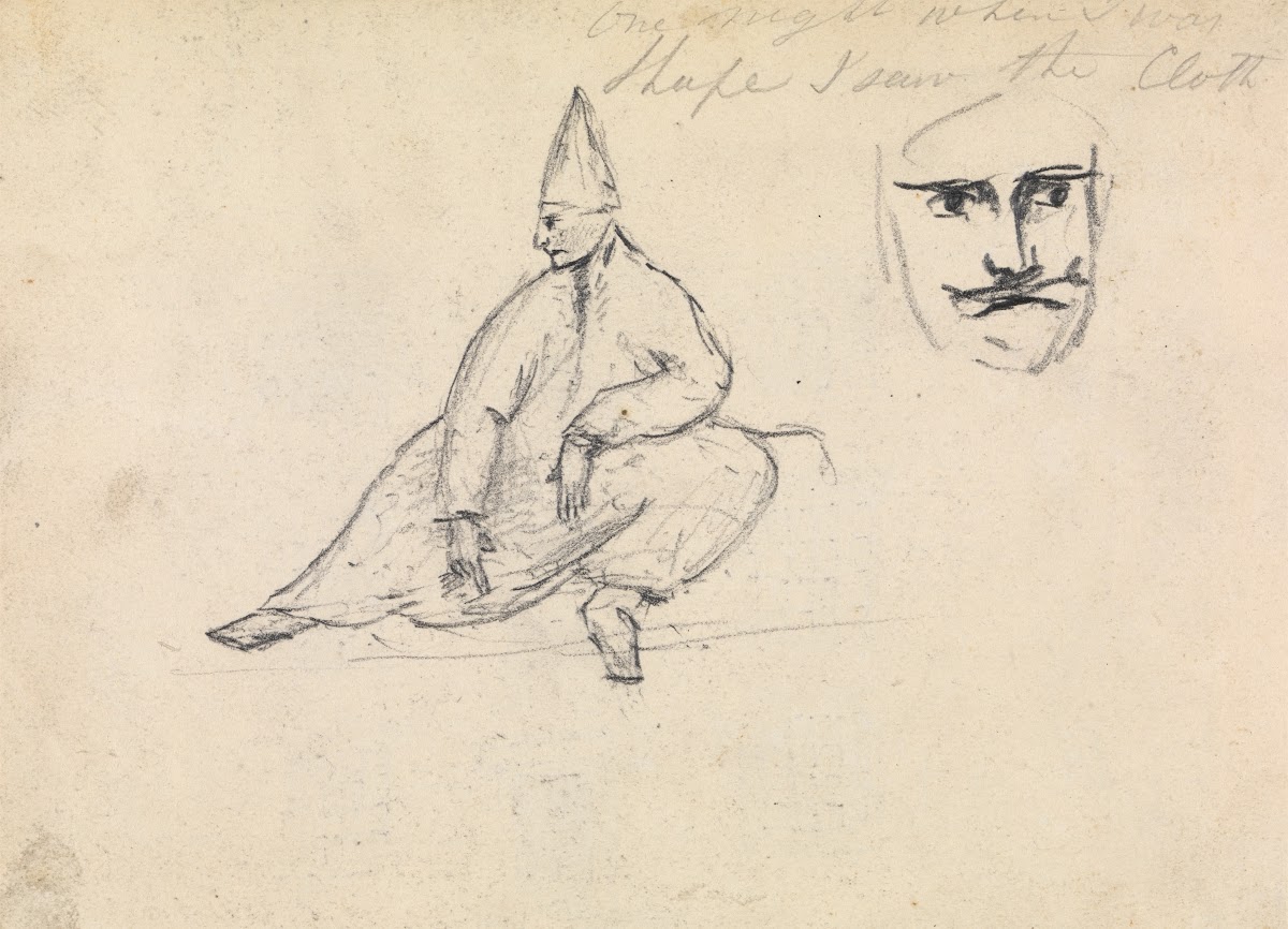 Study of a Seated Man Wearing a Pointed Hat 1803