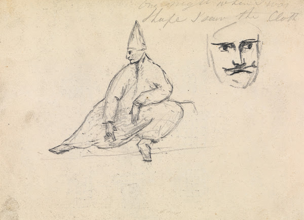 Study of a Seated Man Wearing a Pointed Hat 1803