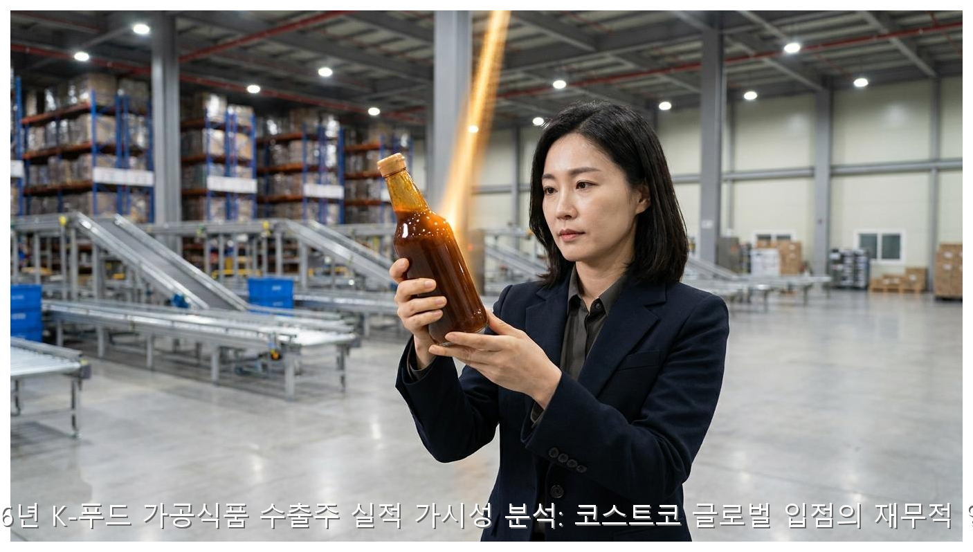 2026년 K-푸드 가공식품 수출주 실적 가시성 분석: 코스트코 글로벌 입점의 재무적 영향 핵심 안내 및 분석 인포그래픽 (4)