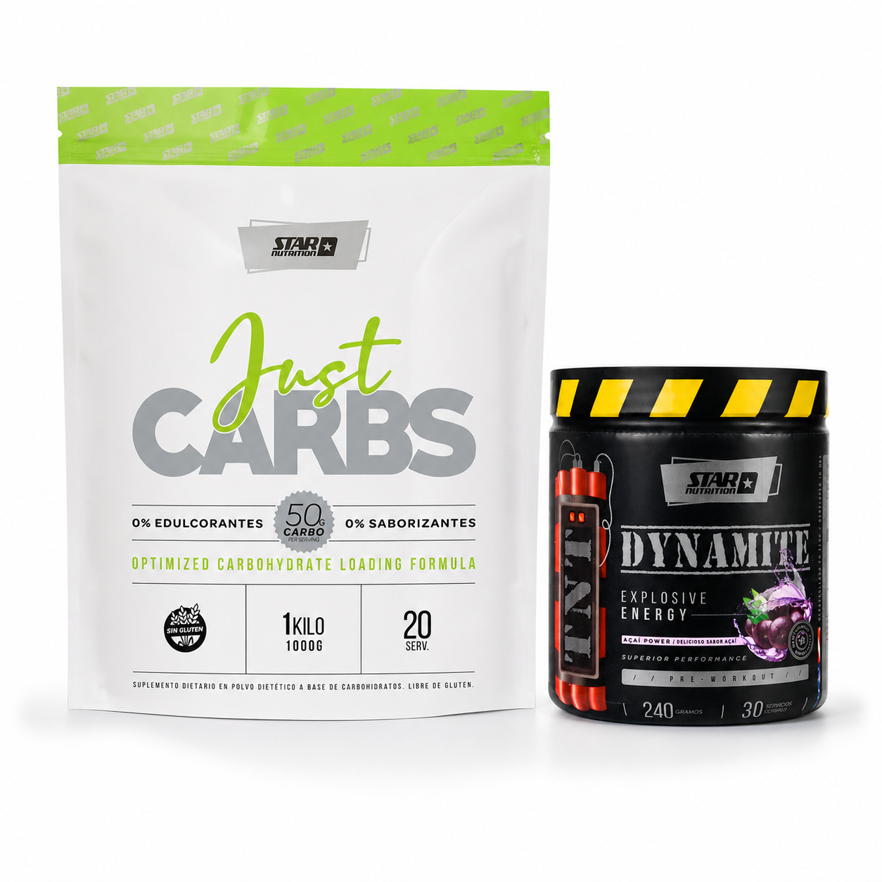 Kit Just Carbs 1 kg + TNT Dynamite 240 g
