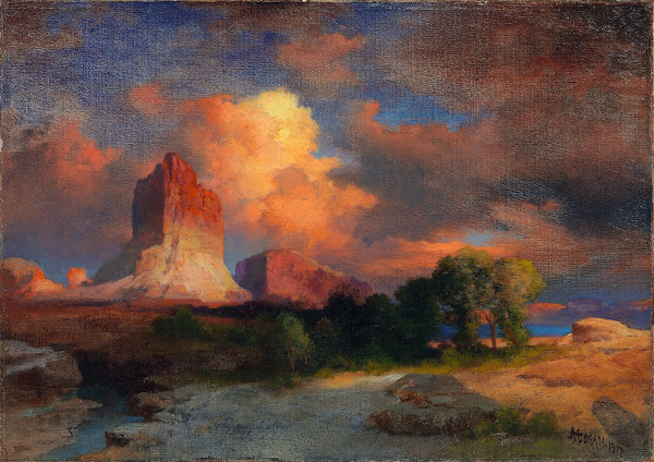 Sunset Cloud Green River Wyoming 1917