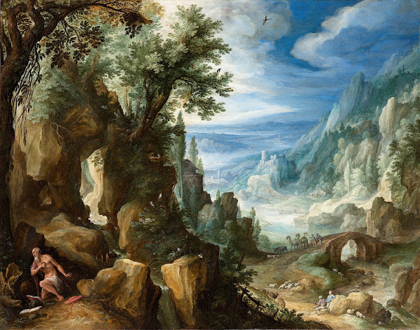 Mountainous Landscape with Saint Jerome 1592