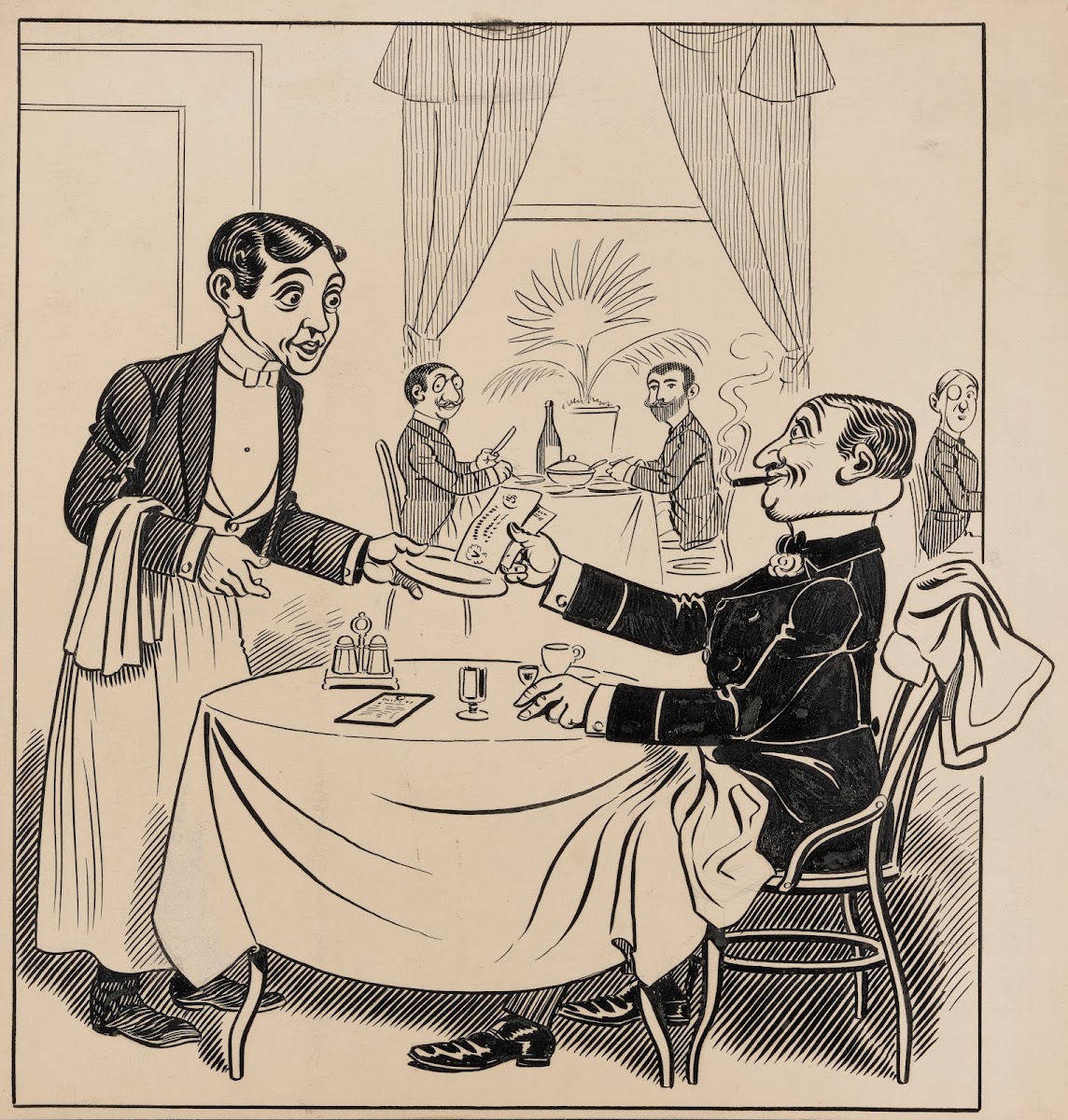 Chivalrous man inadvertently swapping his coat with a womans Pl6