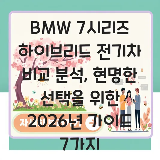 BMW 7시리즈 하이브리드 전기차 비교 분석