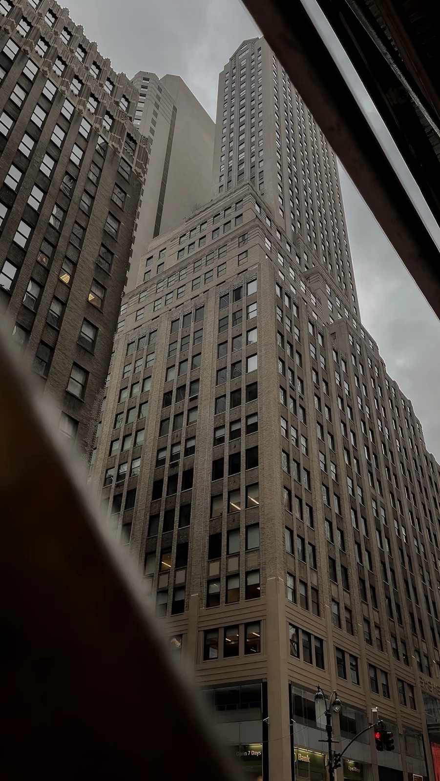 Tall Skyscrapers Under Overcast Sky - Urban Photography Full HD iPhone Wallpaper (1288x2288)