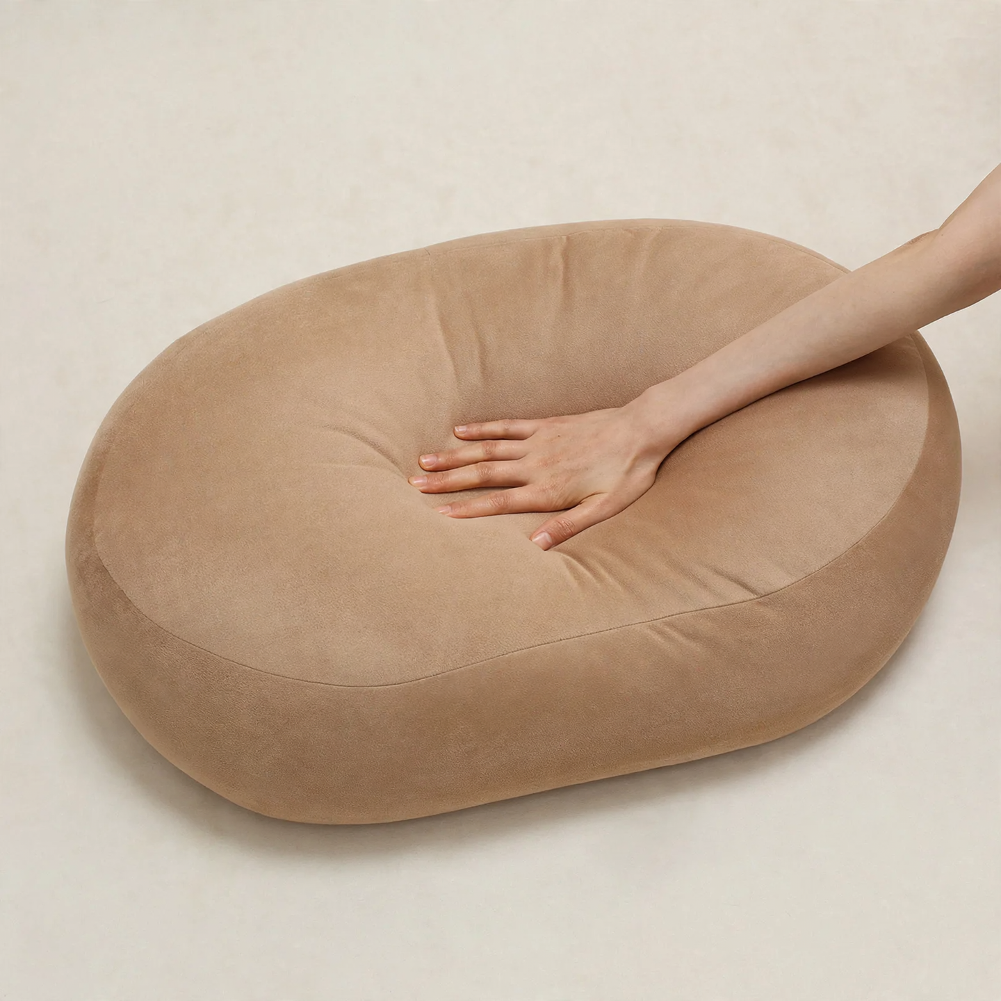 Round Support Cushion, 55×40 cm, Cotton