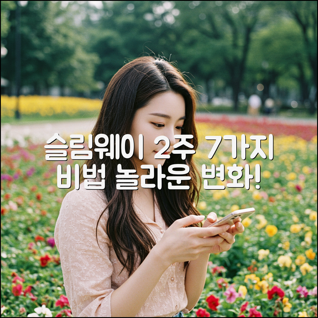 슬림웨이 2주, 기적의 다이어트 7가지 비법!