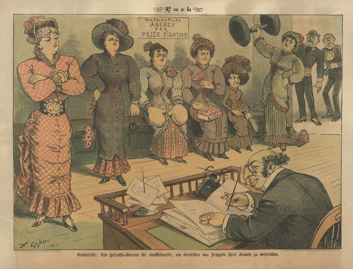 Matrimonial agency for prize fighters 1883