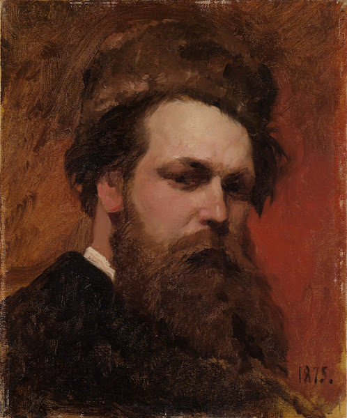 Self portrait with fur hat 1875
