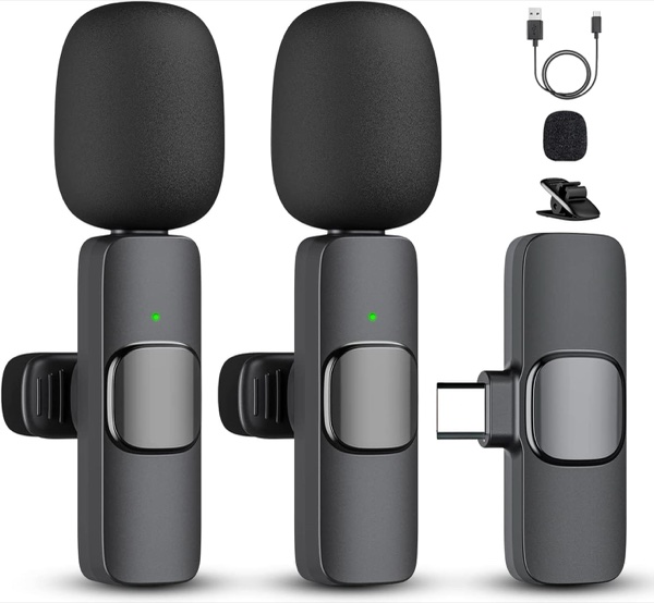 Kit Doble Micrófono Lavalier Plug & Play USB-C