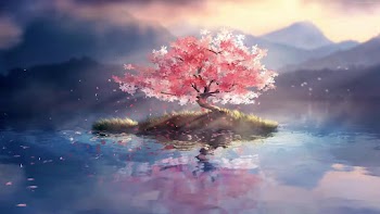 Sakura Tree Painting Wallpaper