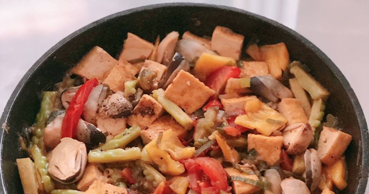 Đậu kho thập cẩm chay