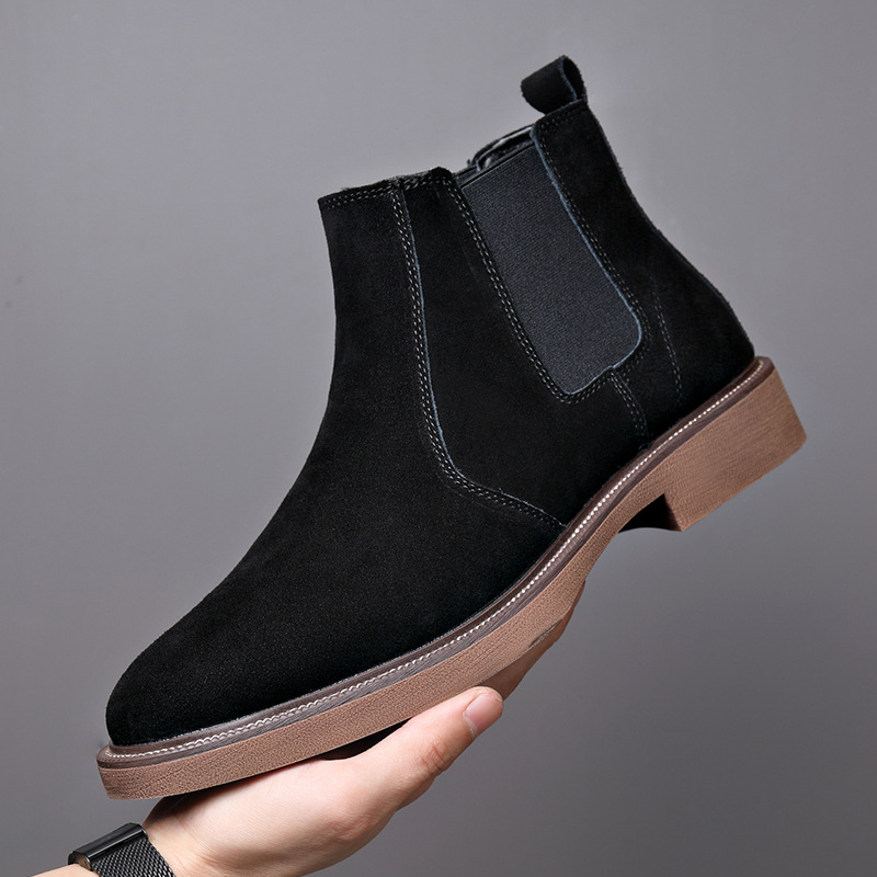Men's Chelsea Boots, Cowhide, Lined, Pointed