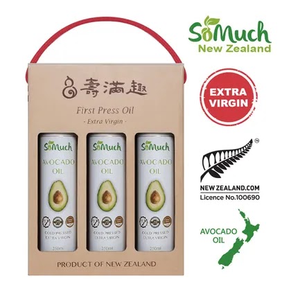 【壽滿趣Somuch】頂級冷壓初榨酪梨油－三瓶禮盒組