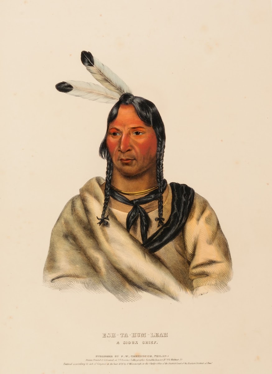 Esh Ta Hum Leah A Sioux Chief 1838