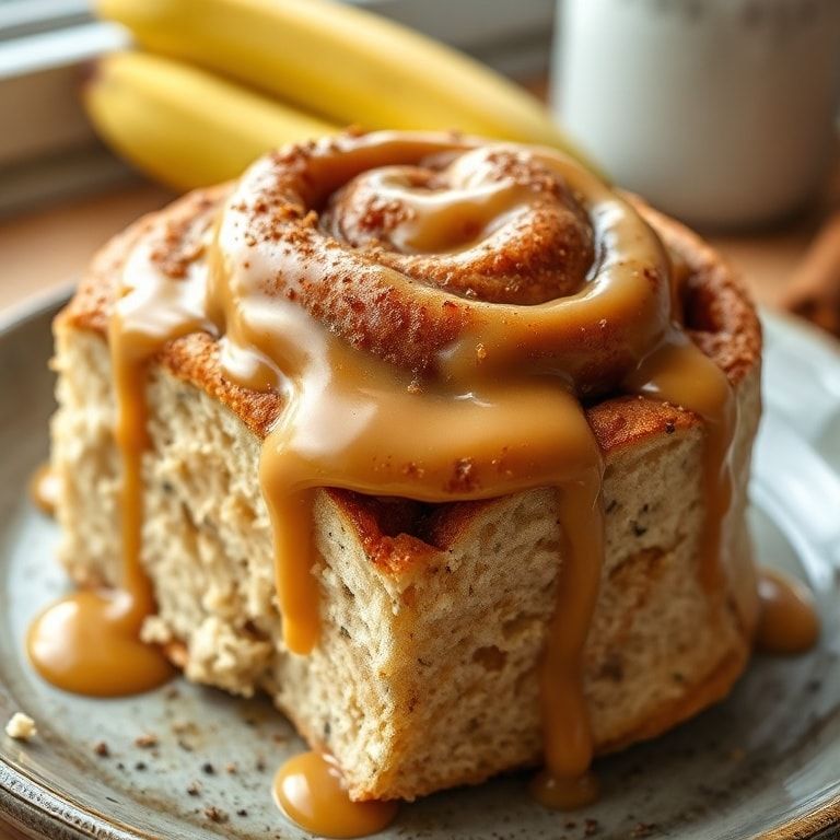 Peanut Butter Banana Cinnamon Rolls Recipe for Easy Breakfast: Quick & Delicious finished