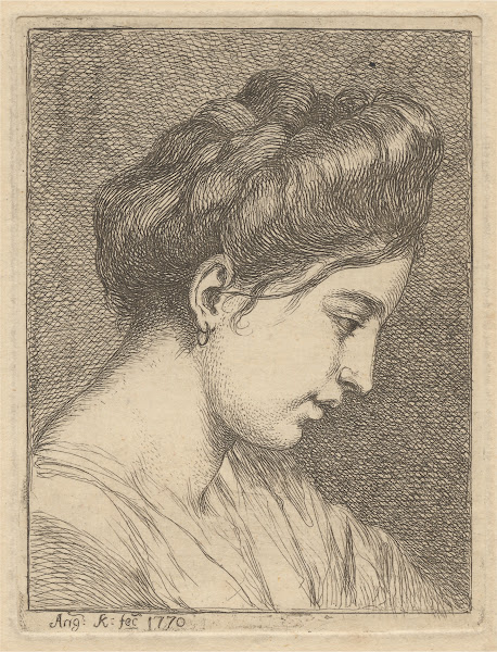 Woman Adjusting a Ribbon in Her Hair c 1768