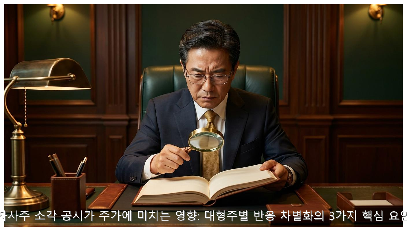 자사주 소각 공시가 주가에 미치는 영향: 대형주별 반응 차별화의 3가지 핵심 요인 핵심 안내 및 분석 인포그래픽 (2)