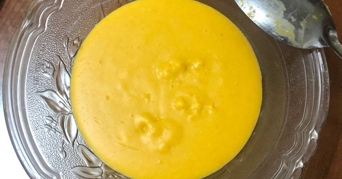 Custard bí đỏ - hạnh nhân - bích quy