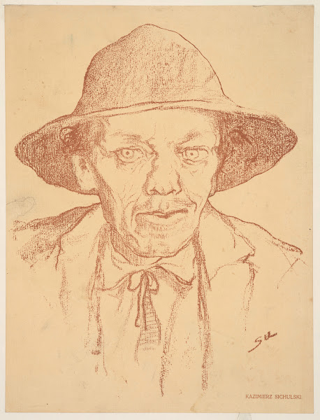 Head of a peasant wearing a hat 1903