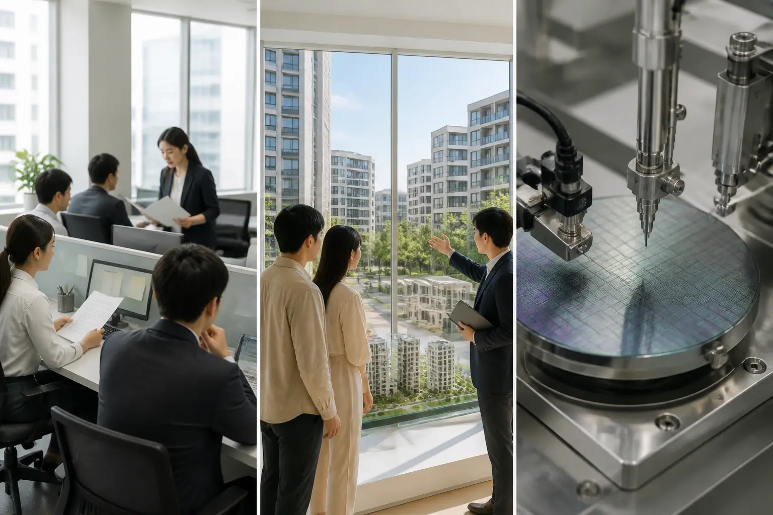 AI-generated Business Daily Brief multi-story editorial montage