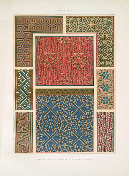 Arabesques compartiments et bordures de bois asseemblés 1877