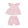 Set for girls Twins (shorts, T-shirt) muslin 74s Print