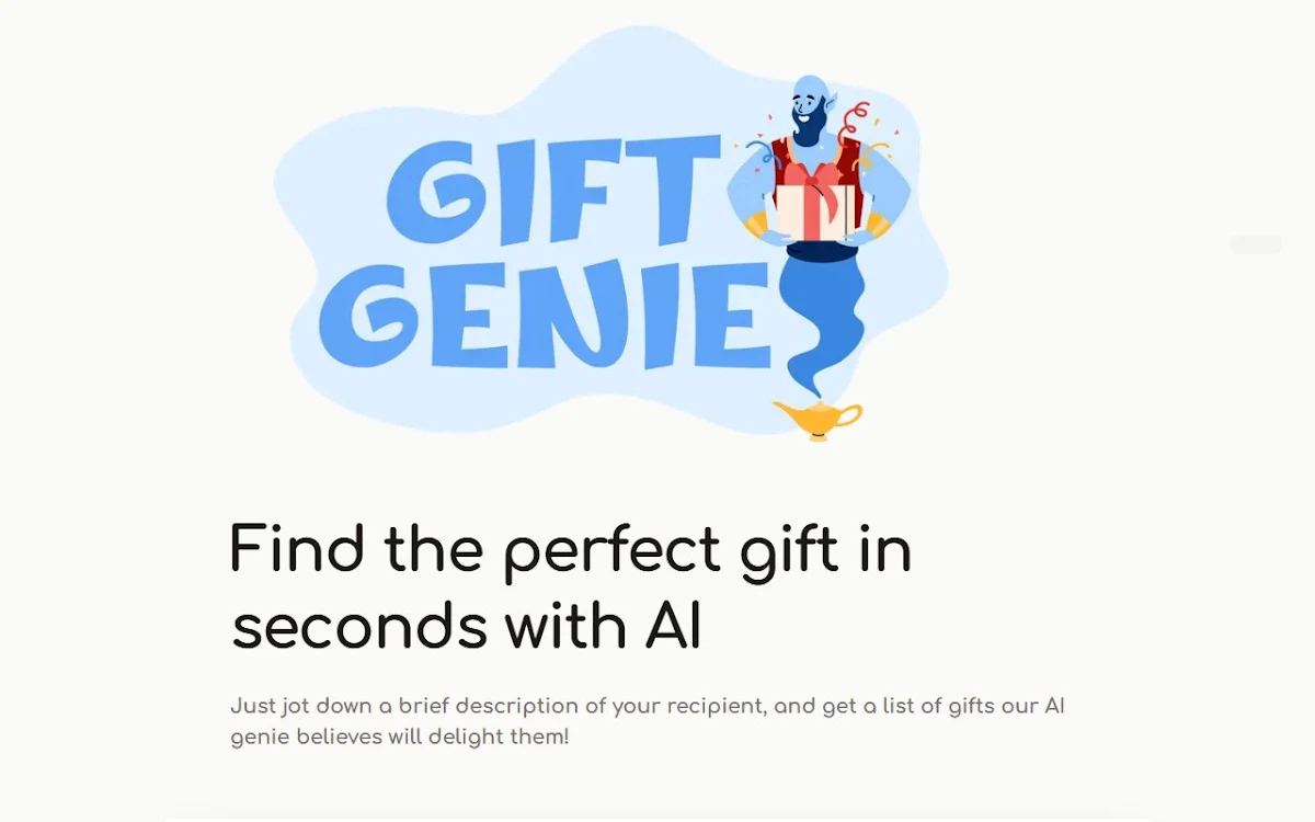 Captura de Gift Genie