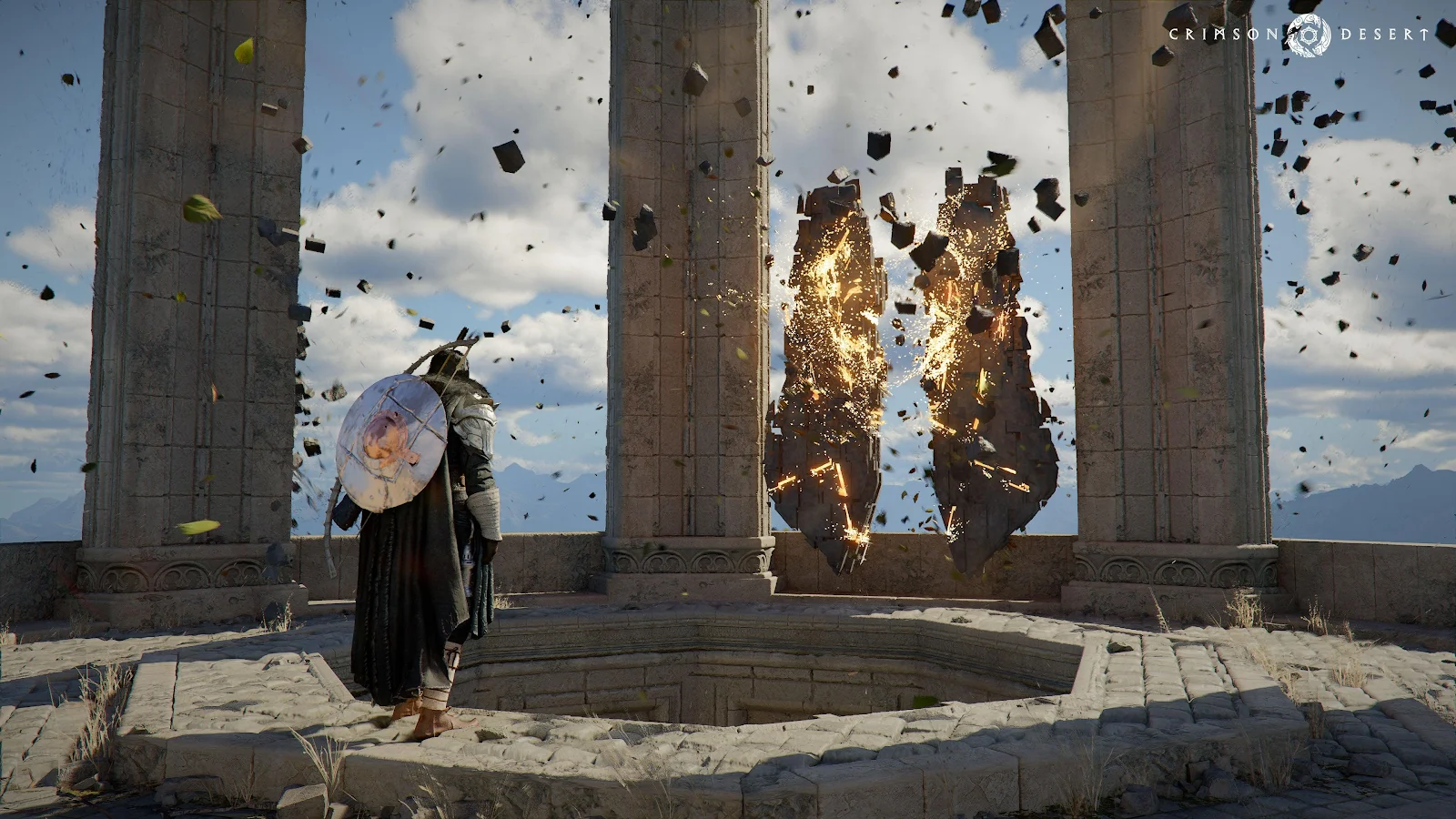 Kliff In Crimson Desert Ruins - Video Game Cinematic 4K Wallpaper (3840x2160)