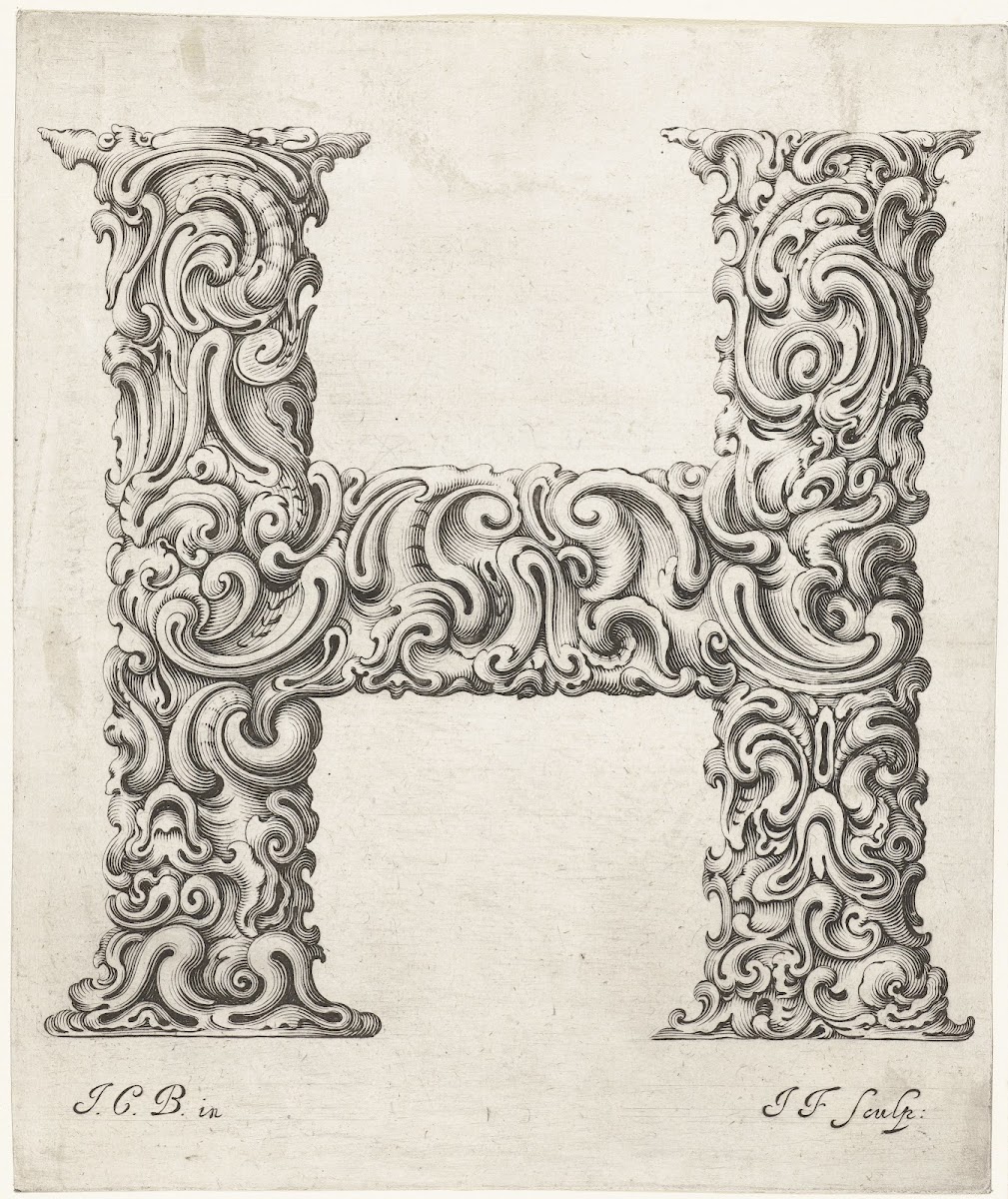 Letter H 1645 1650