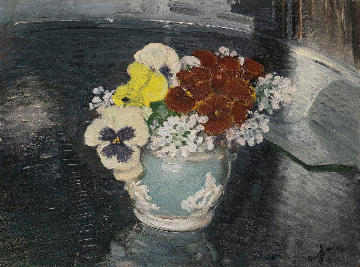 Pansies and Other Flowers circa 1926