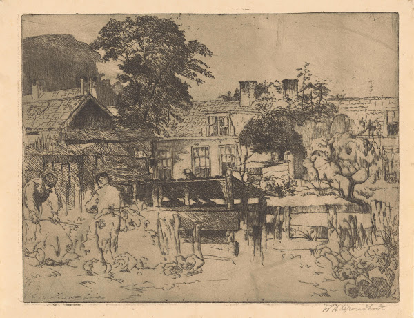 Moestuin in Voorburg 1915