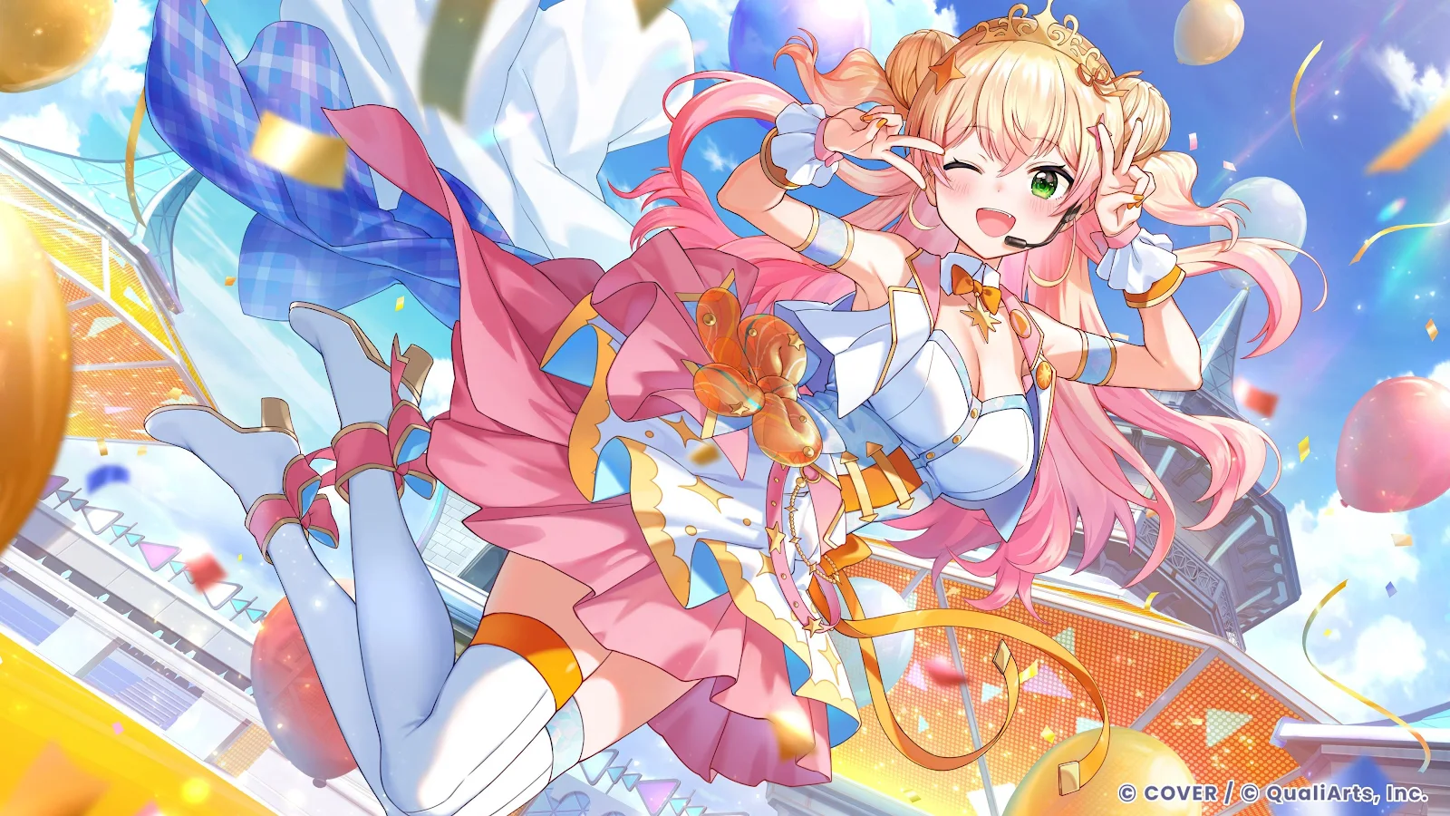 Momosuzu Nene Stage Performance - Anime Illustration 4K Wallpaper (3840x2160)