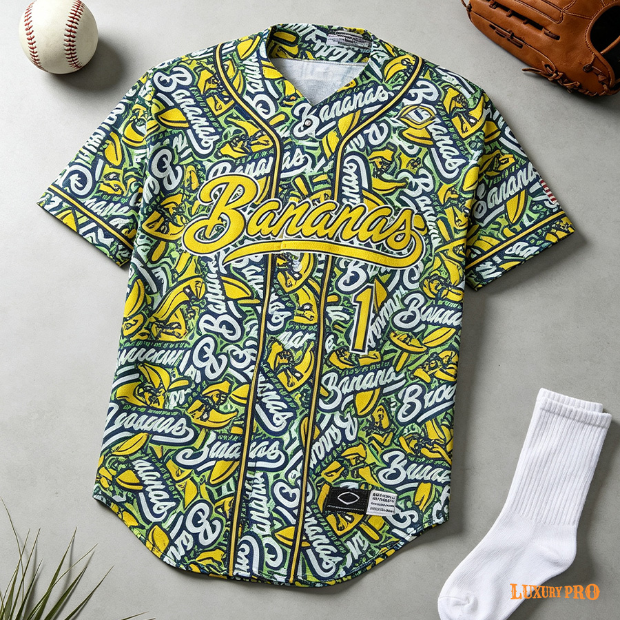 Adult Baseball Cardigan with Printed Binding Strips