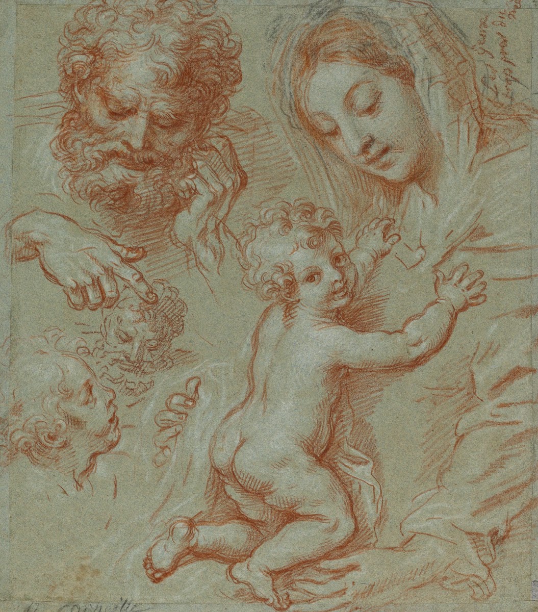 Studies of the Madonna and Child and of Heads 16701690