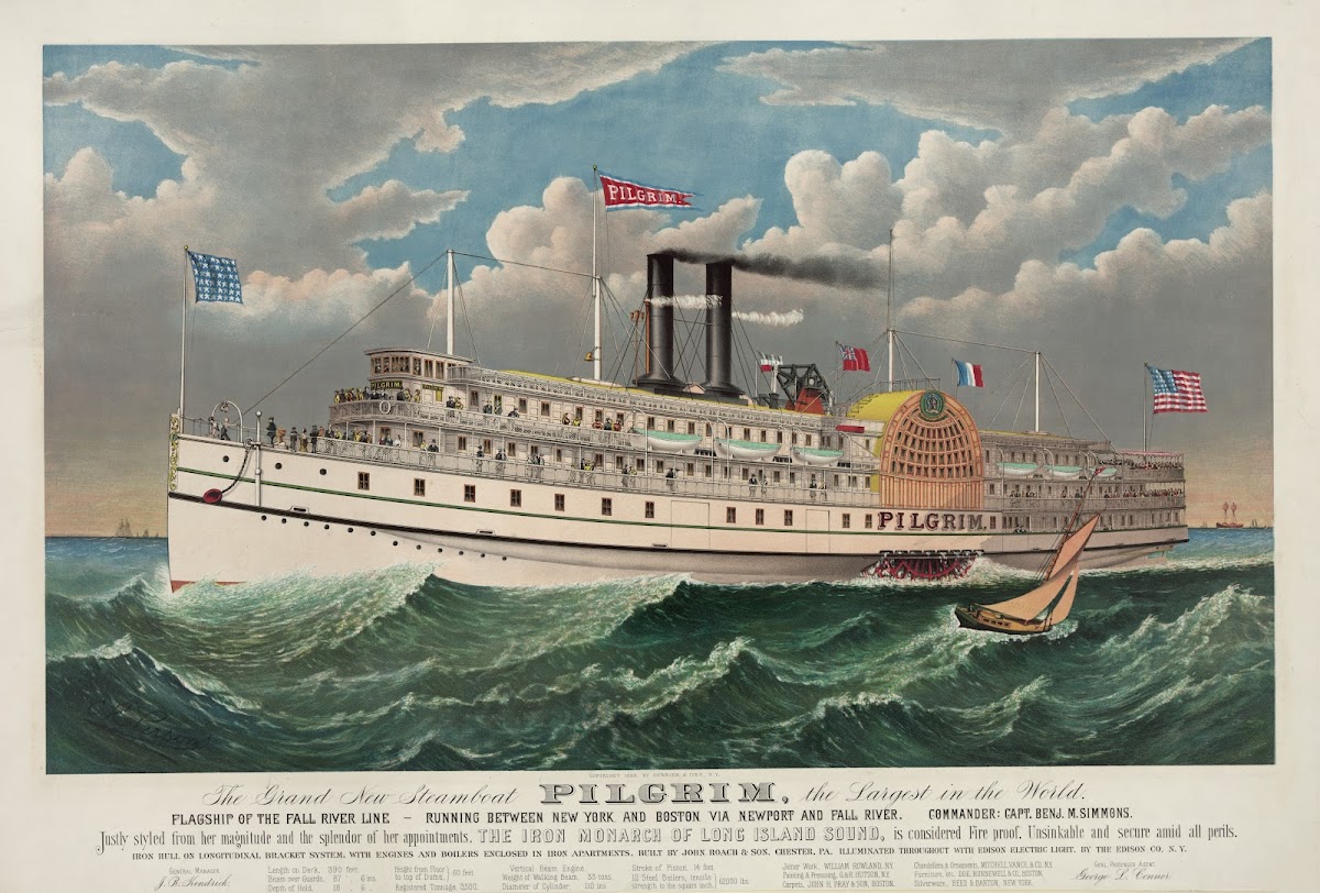 The grand new steamboat Pilgrim 1883