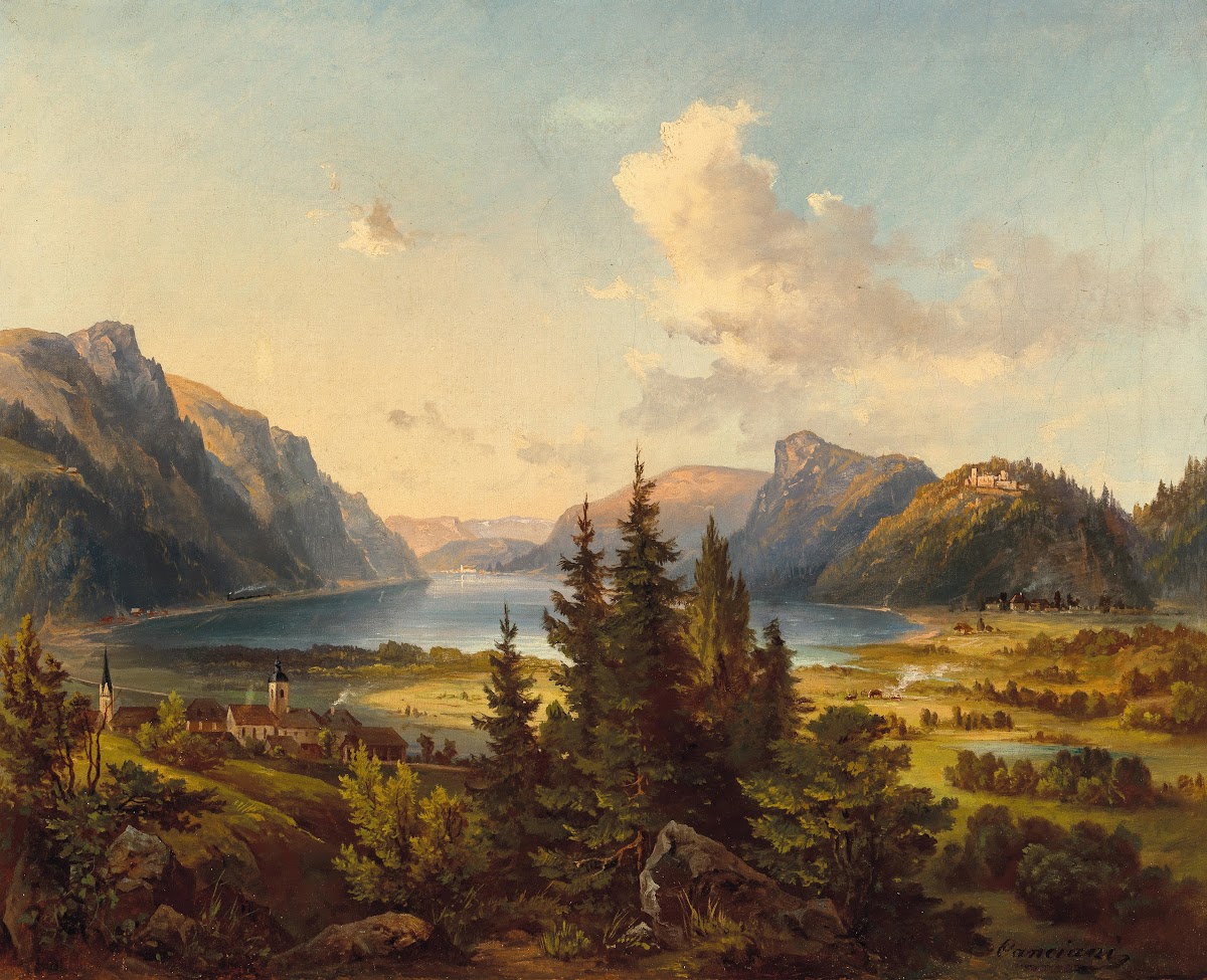 A View of Lake Ossiach with Landskron Castle