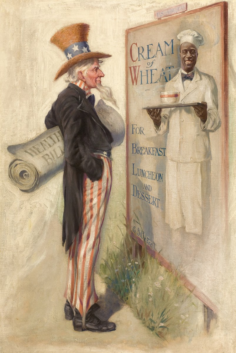 Well Youre Helping Some Cream of Wheat ad illustration 1915