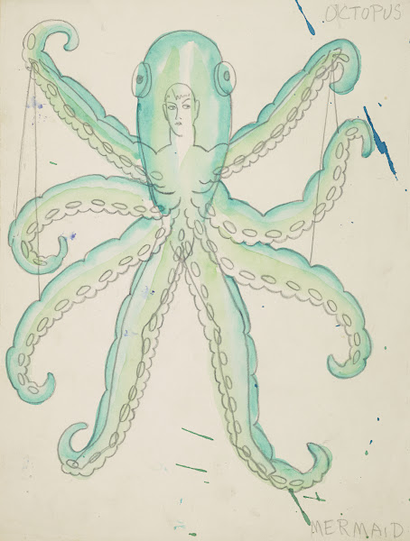 The Little Mermaid Octopuc blue green 1934 1943