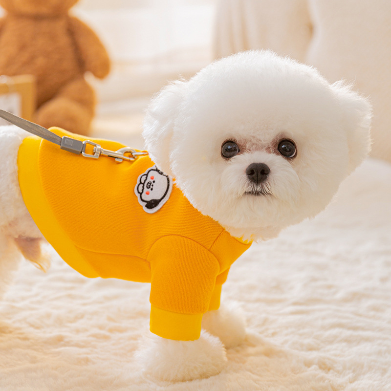 Cartoon hoodie for dogs and cats with leash