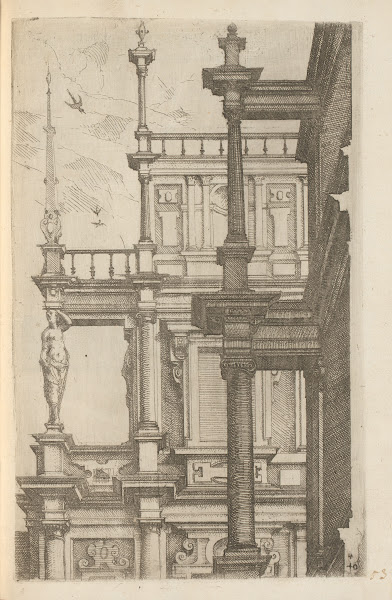 The top two floors of an articulated wall in the composite order decorated with