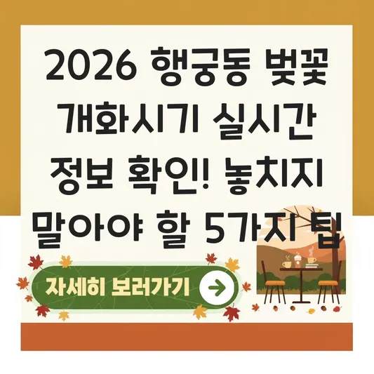 행궁동 벚꽃 개화시기 실시간 정보