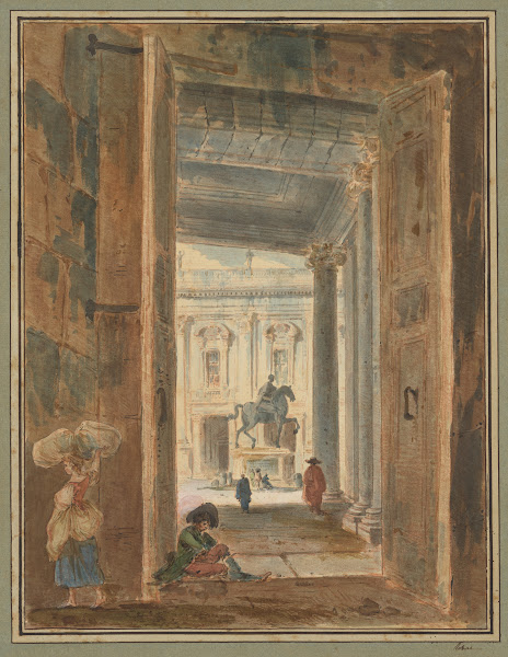View of the Campidoglio with the Statue of Marcus Aurelius 1762